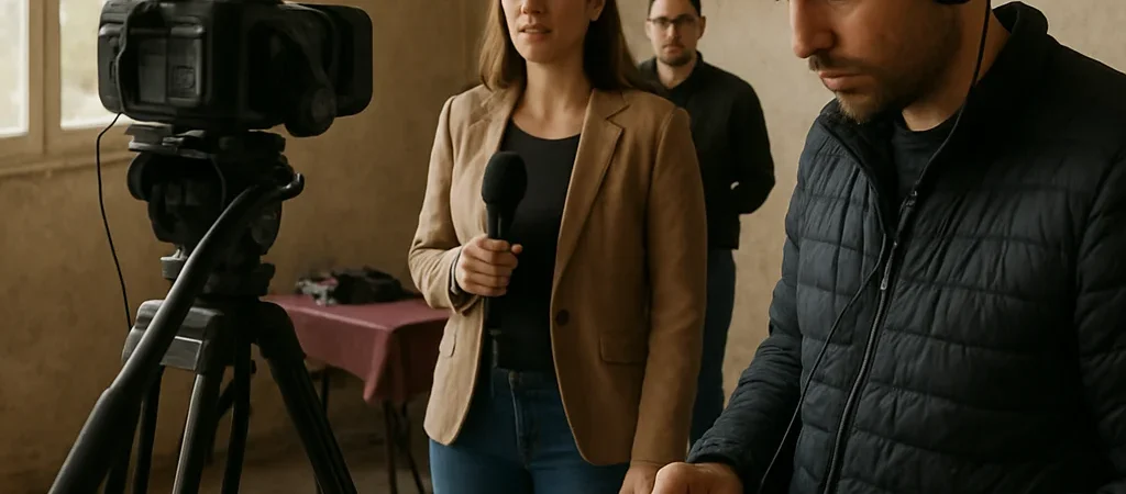 Un direct se prépare avant le premier plan