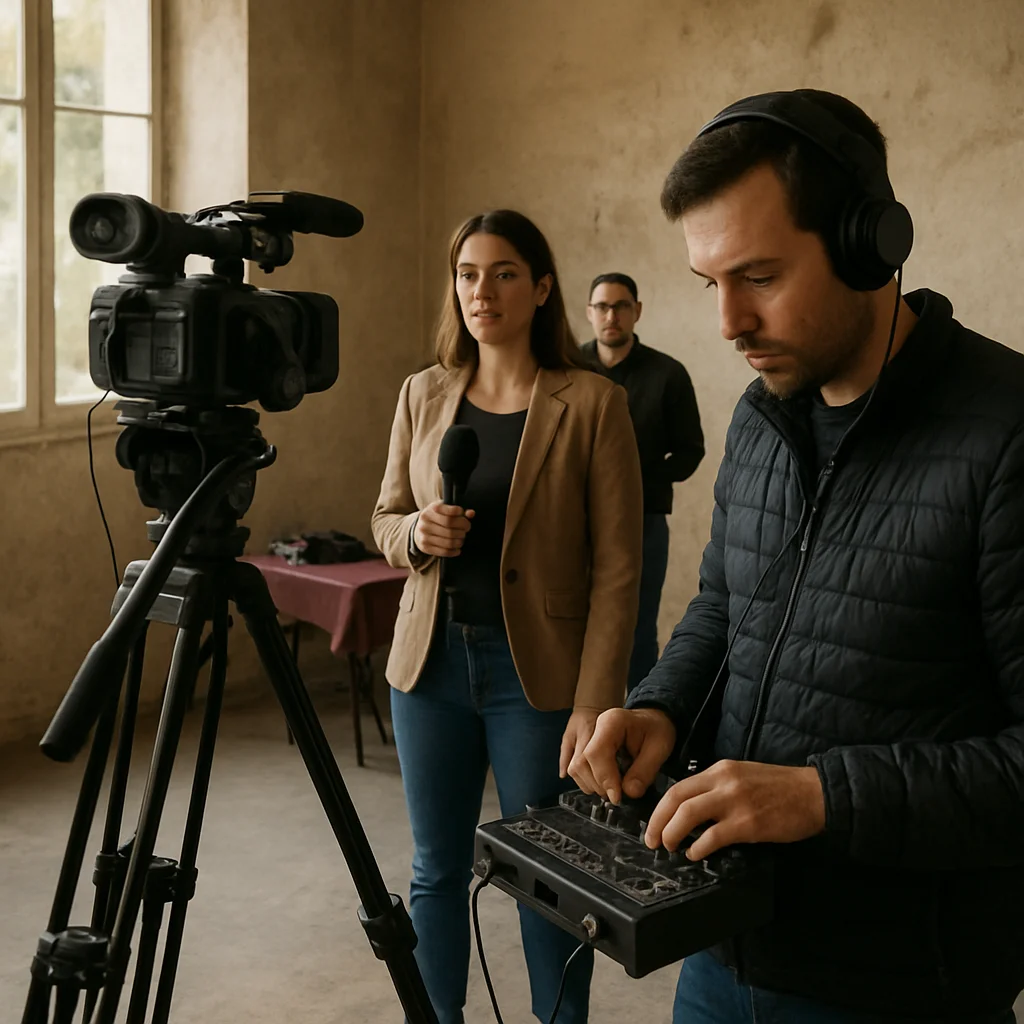 Un direct se prépare avant le premier plan